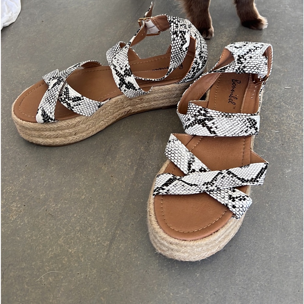 Snake skin espadrilles